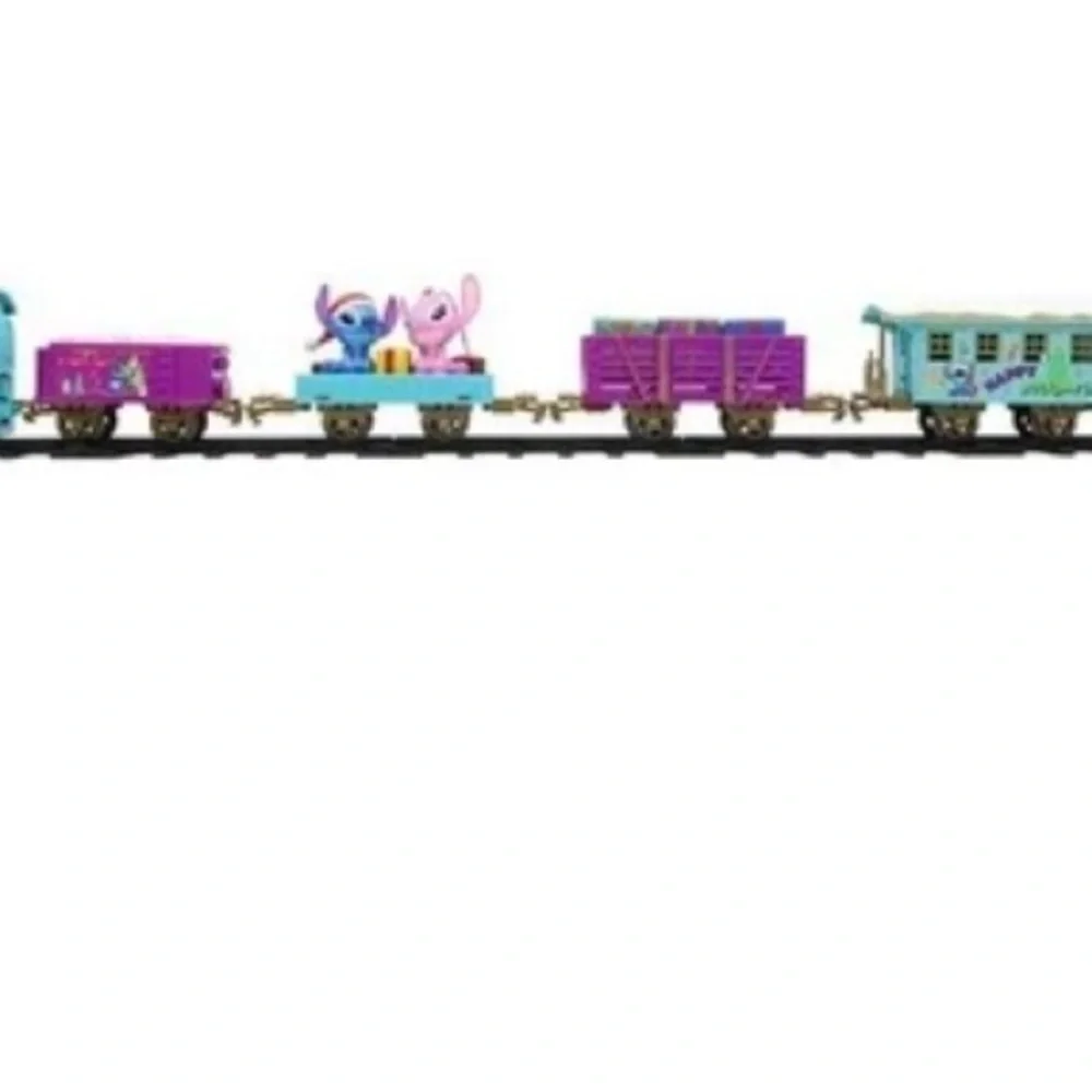 Disney Lilo & stitch Xmas train has sounds & lights NEW